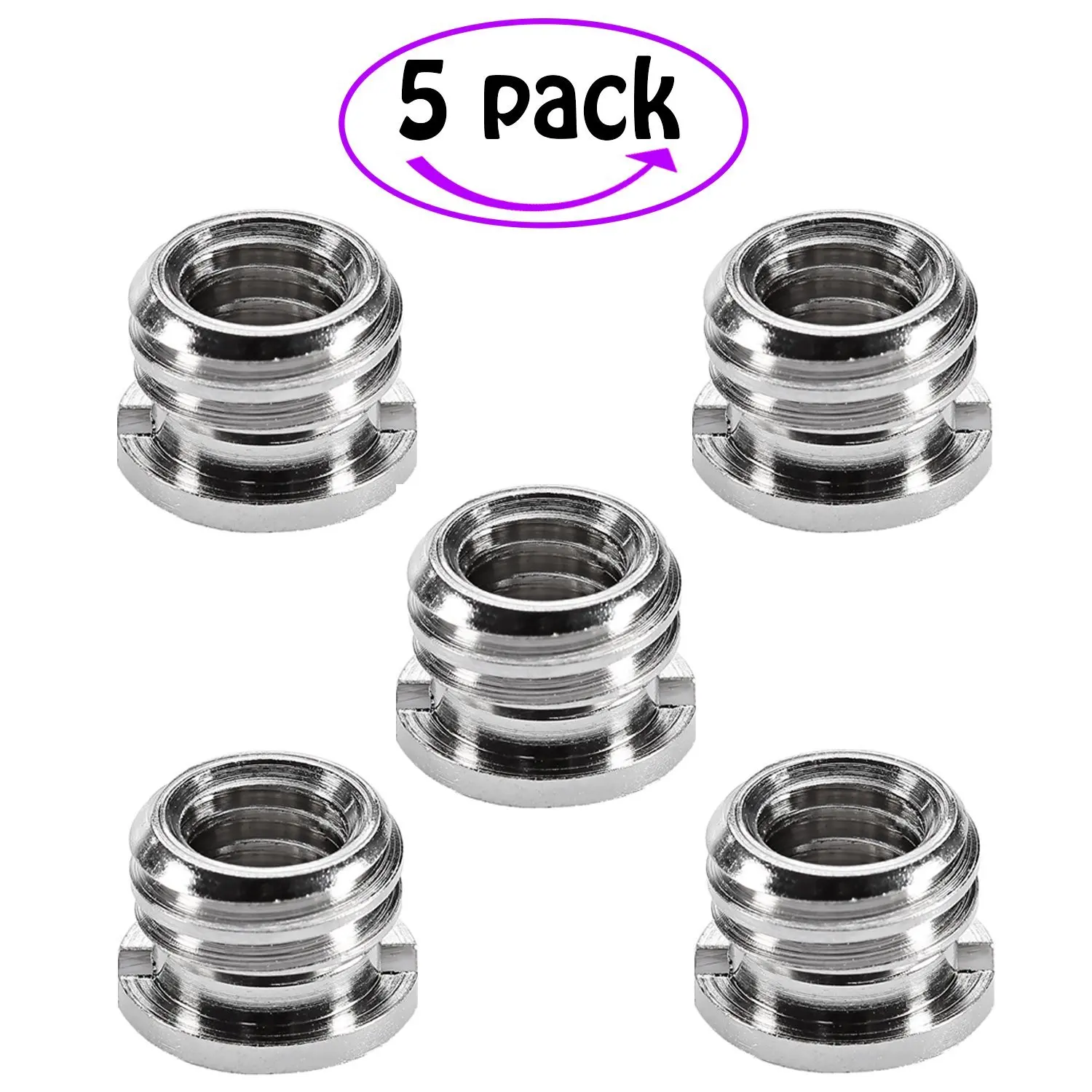 

3/8" Male to 1/4" Female Tripod Screw Adapter Adaptor Screw for Camera Camcorder Monopod Tripod Head Ball Video Light Stand