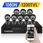 DEFEWAY 1200TVL 720P HD Outdoor Surveillance Security Camera System 8 Channel 1080N HDMI CCTV DVR  Kit  8CH AHD Camera Set