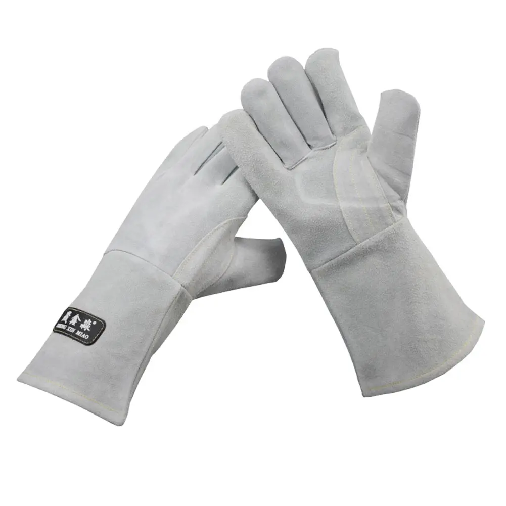 

1 Pair Warm Sports Working Welding Gloves Hiking Gardening Protective DIY Wear Resisting Double Layer Synthetic Cowhide Leather