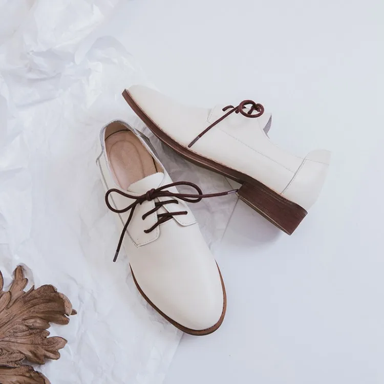 Zorssar/ весенние женские туфли-оксфорды; балетки на плоской подошве; женская обувь из натуральной кожи; мокасины; лоферы на шнуровке; белые туфли