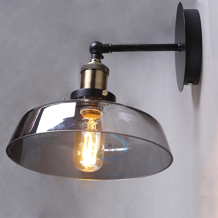 Baroque Lighting RH Glass Cloche Filament Nordic smoked small bell wall yc |