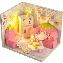 Кукольный дом ручной работы мебель Miniatura Diy кукольные домики миниатюрный деревянный кукольный домик игрушки для детей взрослые подарок на день рождения