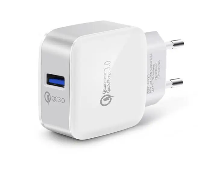 20 шт./лот QC3.0 Смартфон USB зарядка быстрое зарядное устройство 3,0 EU/US быстрое зарядное устройство USB настенное зарядное устройство адаптер
