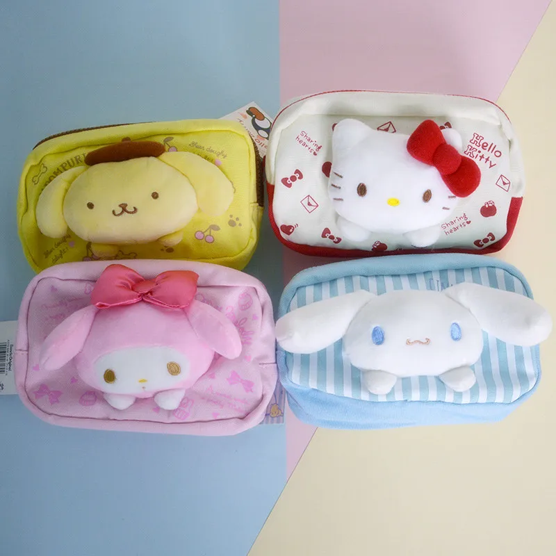 

IVYYE 1PCS Melody KT Cat Anime Plush Coin Purse Cartoon Soft Change Purses Coins Pouch Money Wallet Card Phone Bags Kid Gift