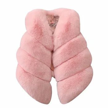 

Baby Girls Vest Waistcoat Children Fur Vest Outerwear Boys Girls Coat 2-16Y Kids Clothes Autumn Winter Outwear Coats