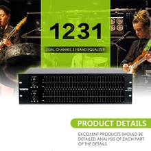 Двухканальный 31-Band караоке графический эквалайзер, обеспечивающий EQ1231