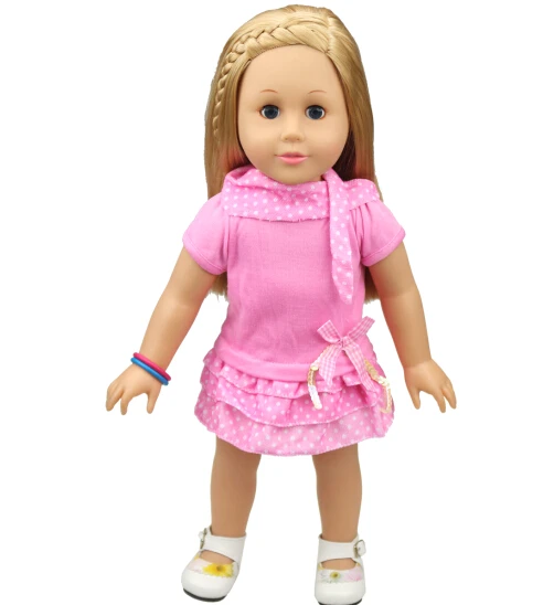 Free shipping hot 2014 new style Popular 18 American girl doll clothes dress b847