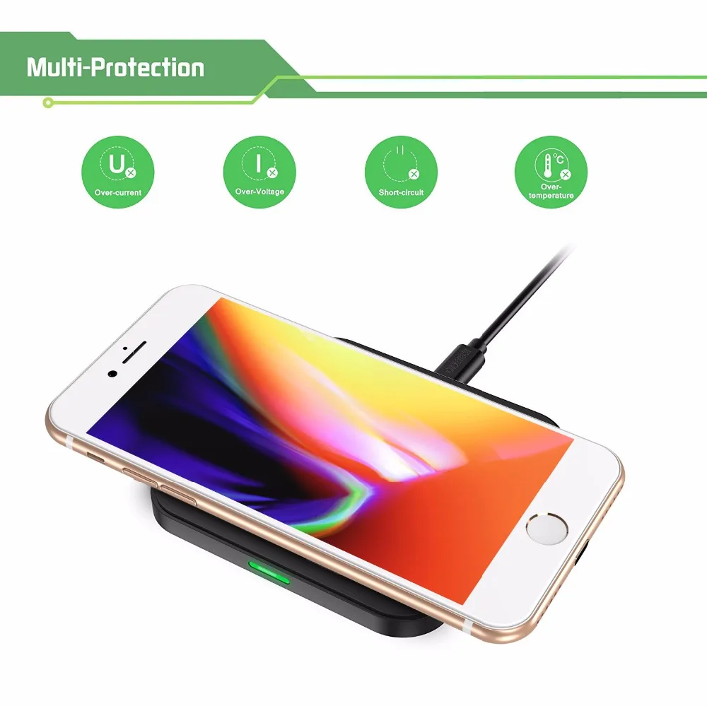 CHOETECH Wireless Charger 7.5W Qi Wireless Charger USB Type-C Charging Pad for iPhone X/8/8 Plus For Samsung S8 Phone Chargers