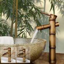 Горячей и холодной ванной Bamboo бассейна кран Античная цвет кисти отделка