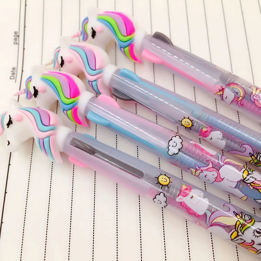 Лимит showsUnicorn мультфильм 3 цвета короткая и толстая шариковая ручка школьные офисные принадлежности подарок канцелярские принадлежности