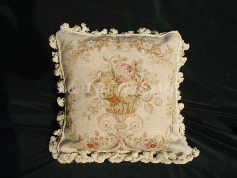 15 K 1" X 16" игольная Подушка, ручной работы шерстяная подушка с цветочным дизайном без вставок