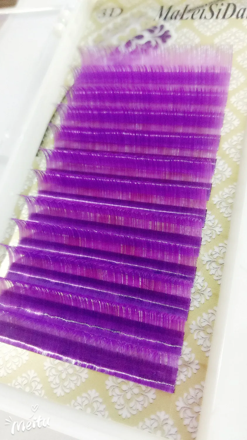 

HBZGTLAD C D curl 0.1mm 8-13mm false lashes purple color eyelash individual colored lashes Faux volume eyelash extensions