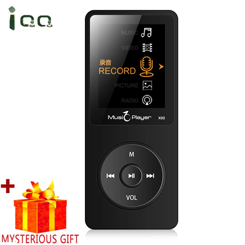 IQQ X02 без потерь цифровой Hifi Flac Спорт Аудио Mp 3 экран Музыка Mp3 плеер с наушниками