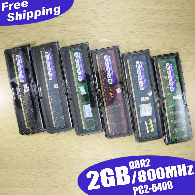 Lanshuo 2 ГБ 2G DDR2 PC2-6400 800 МГц для настольных ПК оперативная Память DIMM 240 контактов(для всех) полностью Совместимая система Высокая совместимость