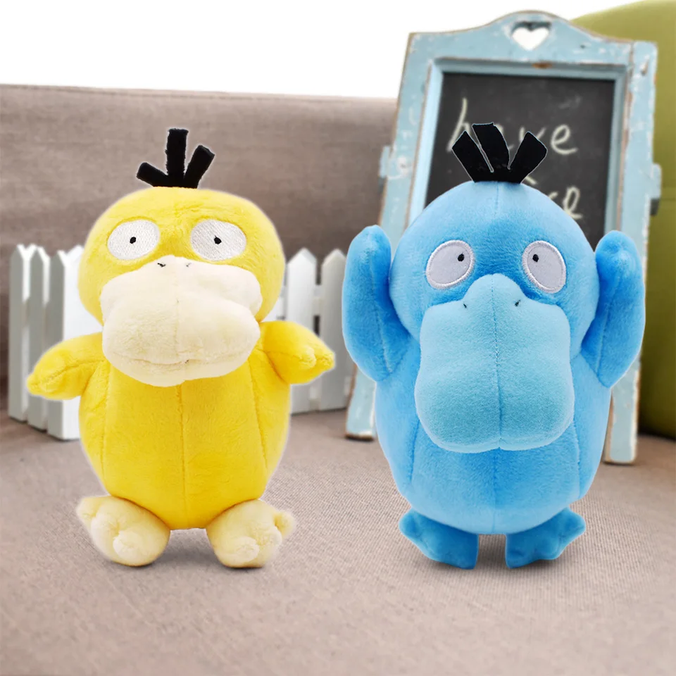 16-18 см Блестящий Psyduck японский аниме мультфильм кукла Psyduck Peluche игрушка желтая Синяя Утка Мягкая Плюшевая Кукла животного детский подарок