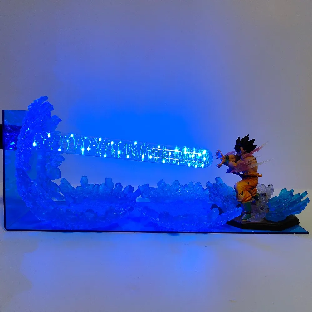 Dragon Ball лампа Сон Гоку Kamehameha Lampara сцена Dragon Ball Z Goku светодиодный Ночной светильник Настольная лампа