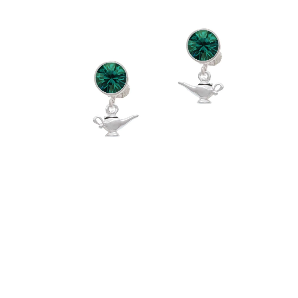 Aladdin's Lamp Crystal Clip On Earrings (5)