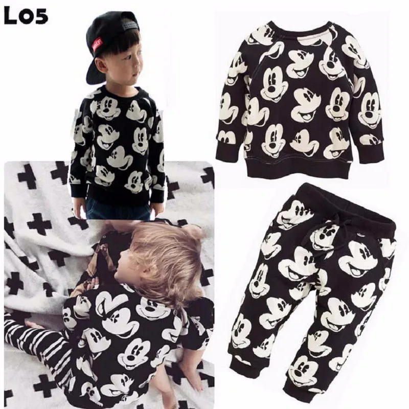 Conjunto de Roupas criancas Menino Roupa do bebe Define algodao Criancas толстовки Terno Dos Esportes 1-5 t Das Meninas Dos M