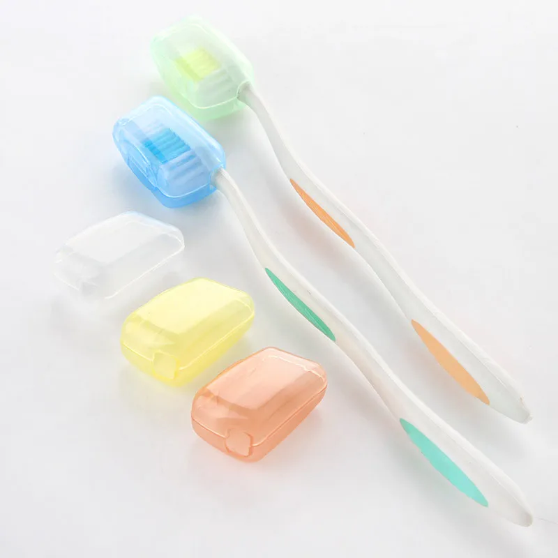 

Protective Shell 5 Pcs Plastic Toothbrush Case Cover Multi Color Travel Hiking Camping Portable Brush Cap Portable Cover Clean