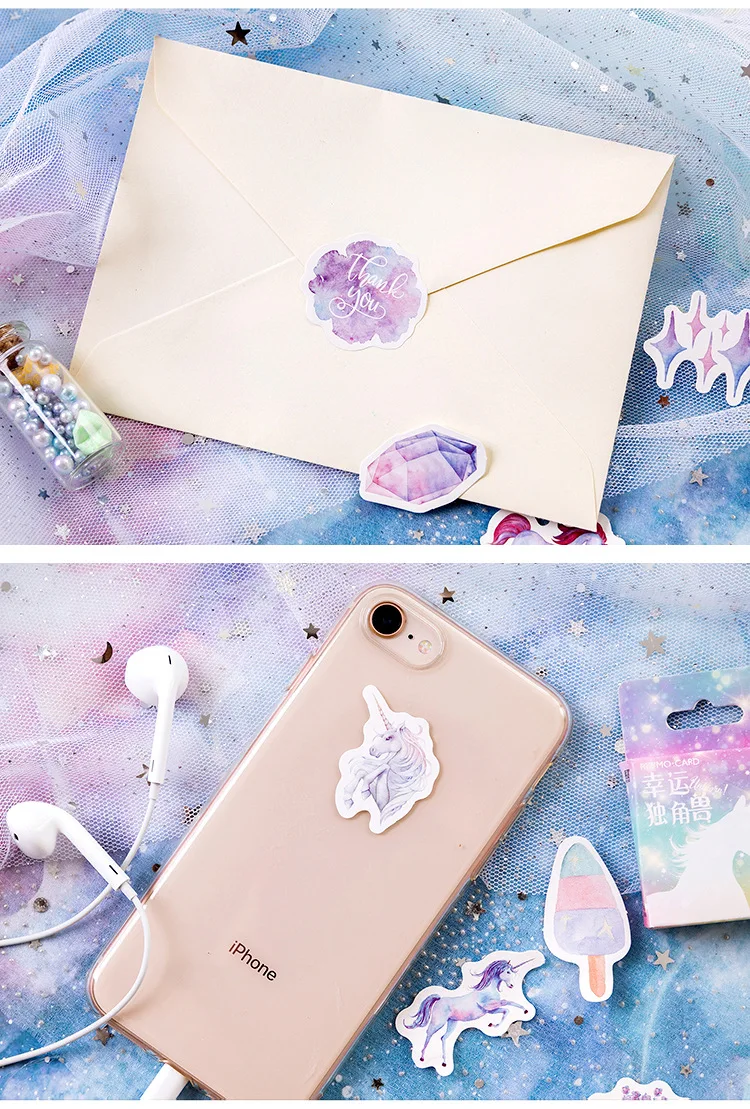 Conjunto Kawaii Papelaria Adesivos Unicórnio Borboleta Diário Planejador Decorativo Móvel Scrapbooking Faça Você Mesmo Artesanato 20 9 High Quality Material escolar e de escritório