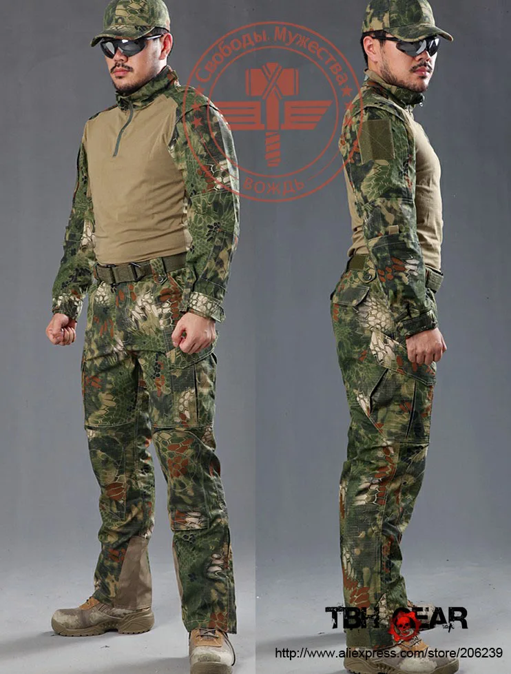 

Warchief Rattlesnake Pro. BDU combat shirt & tactical pants in jungle camouflage hunting clothes(SKU12050308)