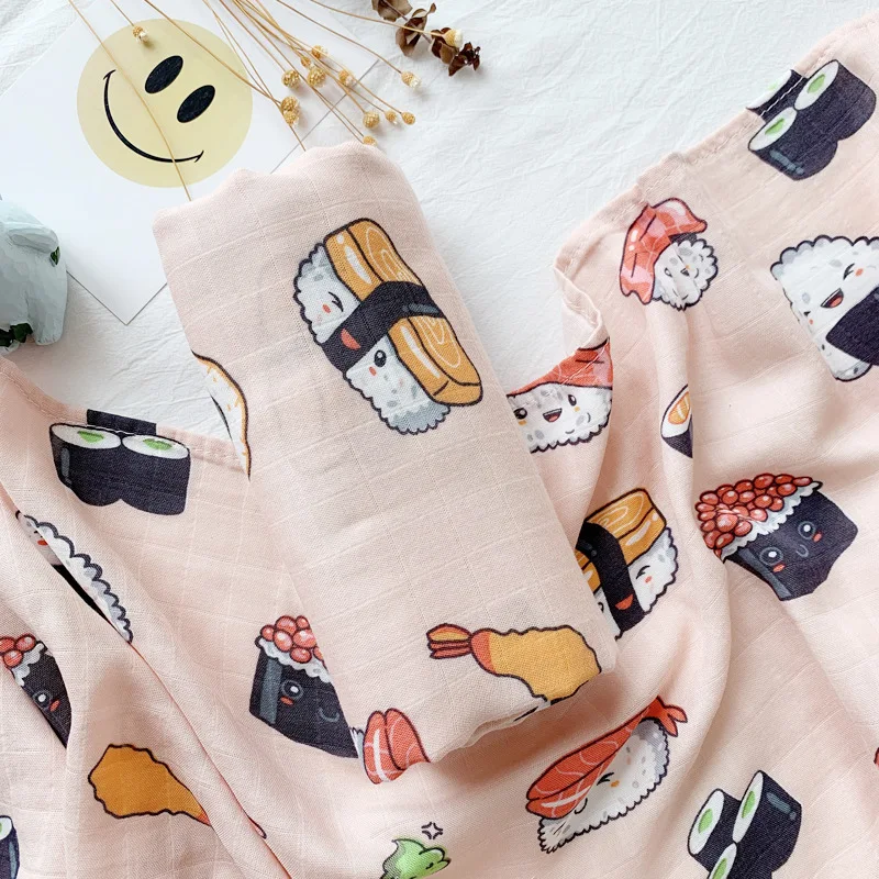 Cena Muślin dwuwarstwowy bambus + bawełna wielbłąd lew słoń wzór zwierzęcy otulaczek muślin przewijać noworodka koce gaza otulacz dla niemowląt