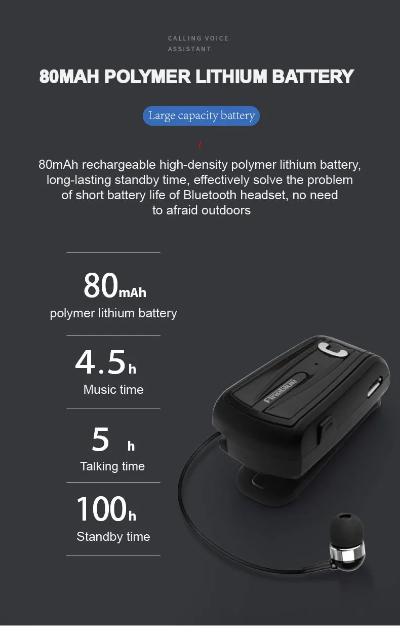 Fineblue F-V6 Bluetooth 4,0 мини наушники стерео Bluetooth беспроводной вставной наушник для IOS Android телефон шумоподавление