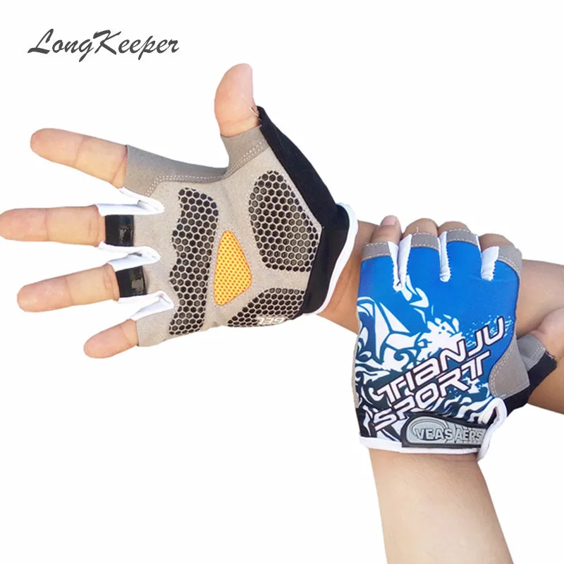 LongKeeper Mens Fingerless Gloves Gym Fitness Sports Half Finger Gloves