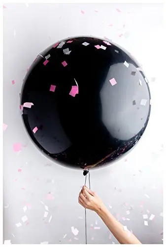 36-inch-Confetti-Balloon-Black-with-Pink-Confetti-Gender-Reveal-Balloon-Reveal-Party-Balloon-Giant-balloon (1)