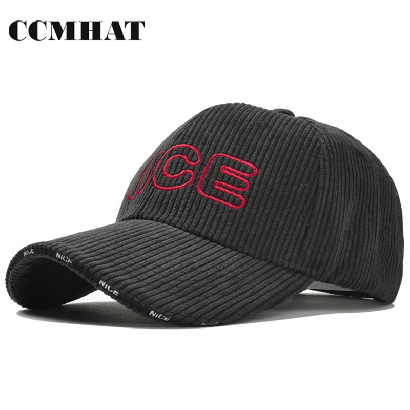 CCMHAT Nice Letter Baseball Caps For Men Winter Hip Hop Casquette Homme