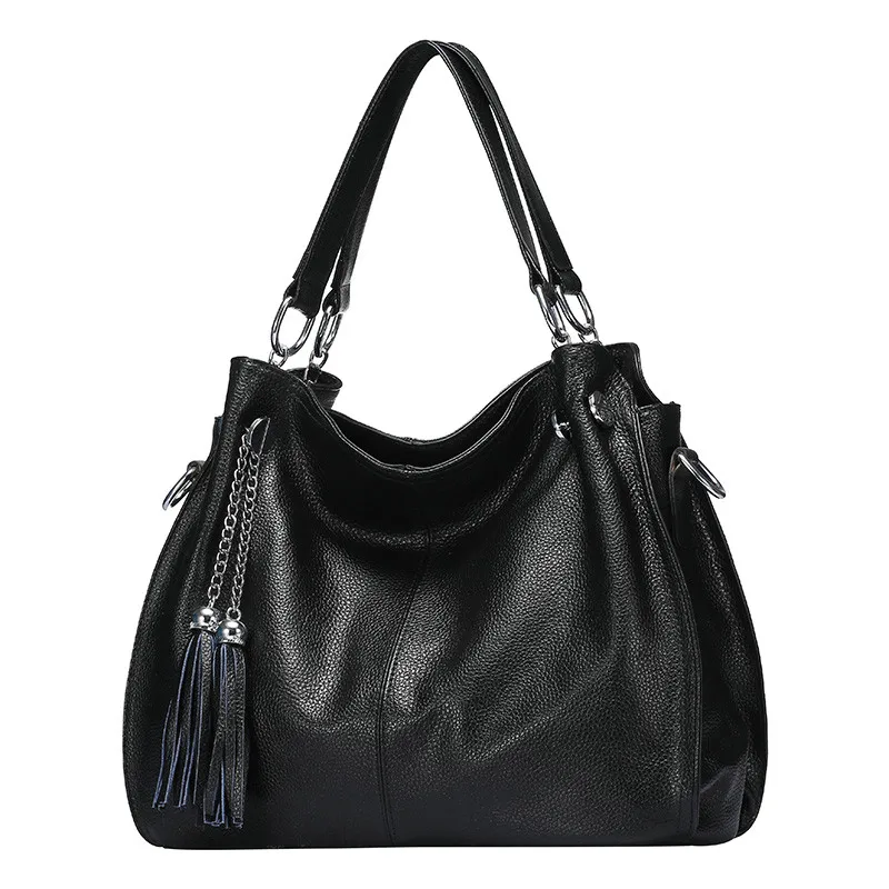 QIAOBAO Новая модная женская сумка из мягкой натуральной кожи с кисточками женская сумка через плечо сумка-мессенджер сумочка-портфель