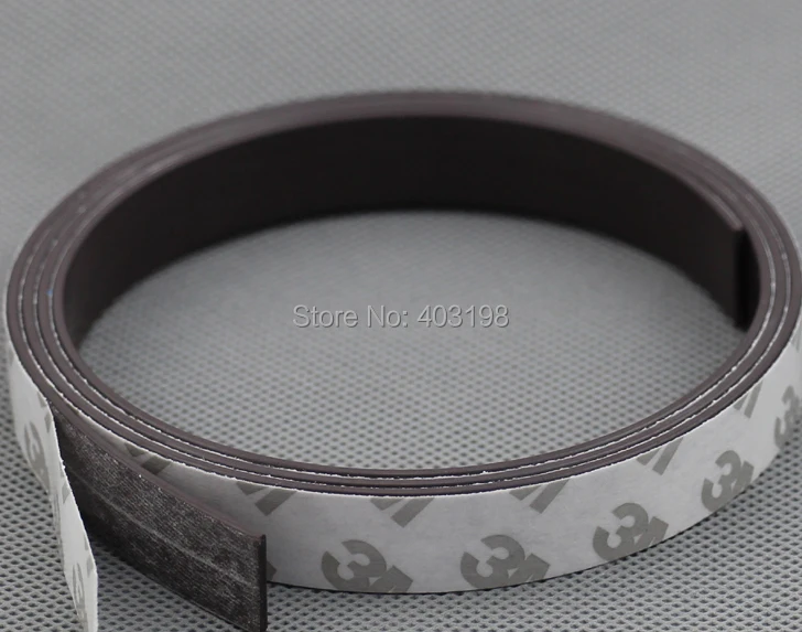 

Free Shipping 3 Meters self Adhesive Flexible Magnetic Strip 3M Rubber Magnet Tape width 10mm thickness 1mm