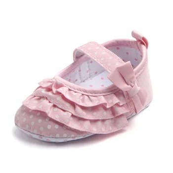 

Infant Newborn Baby Girls Polka Dots Wavy First Walkers Princess Shoes Toddler Classic Casual Shoes