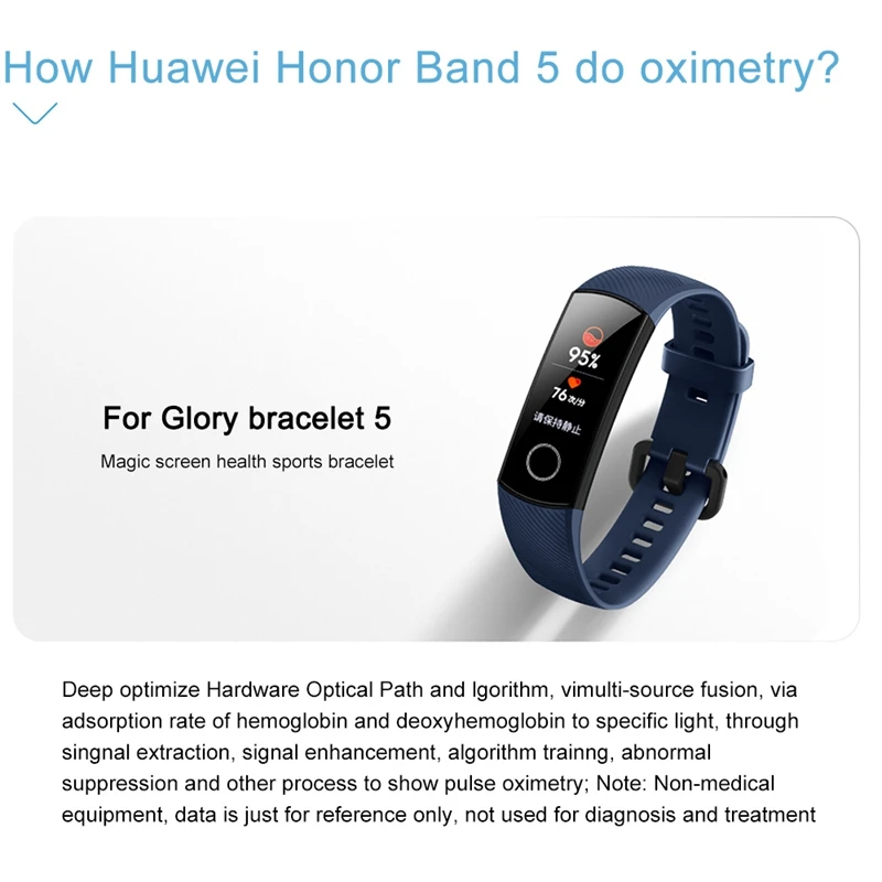 huawei Honor Band 5 стандартная версия умный Браслет Монитор кислорода в крови оксиметр здоровье браслет для мужчин и женщин