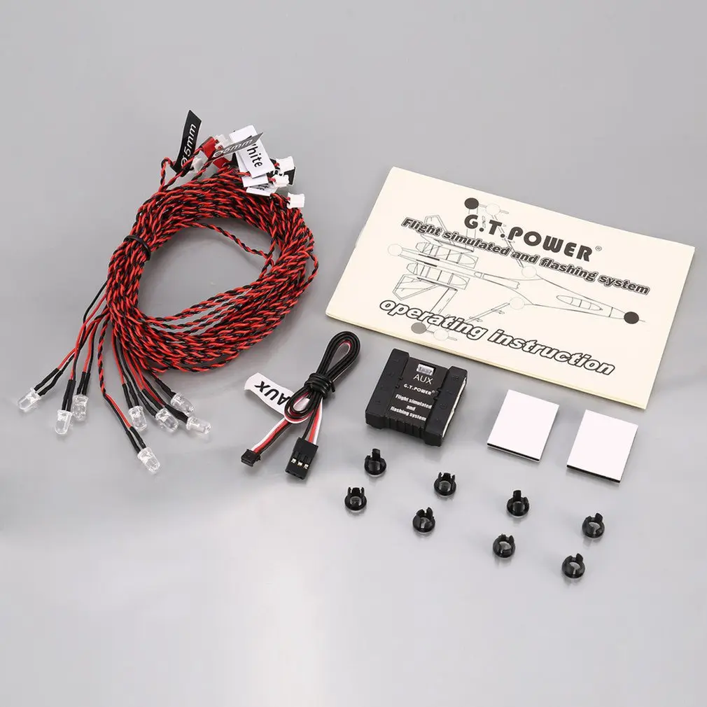 

G. T Power Flight Controlled / Simulated And Flashing Light System Navigation Light for RC Airplane Accessorie