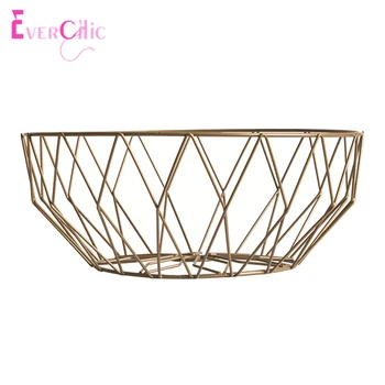 

Simple Fruit Basket-style Living Room Fruit Bowl Home Iron Snack Plate Novel Storage Basket