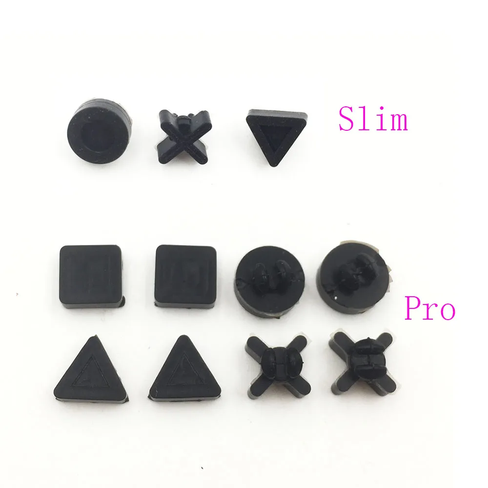 

10sets Black Silicon Bottom Rubber Feet Pads Cover Cap For Sony PS4 PS 4 Pro Slim Console Housing Case Rubber Feet Cover