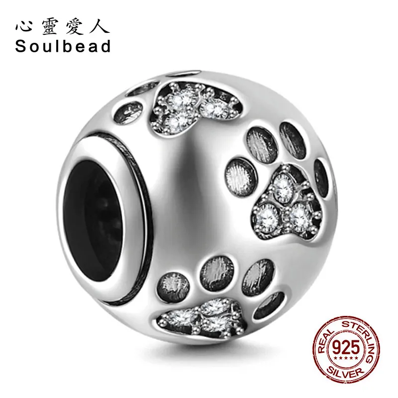 Soulbead, 925 пробы, серебряный шарм из австрийского кристалла, бисер, подходит для браслета Pandora, цепочка, ожерелье и очаровательный браслет для подарков - Цвет: CWS0109-1