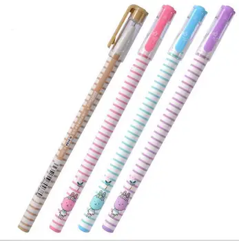 

12 PCS/lot lovely needle cartoon neutral pen 0.5 mm black ink felt-tip pens