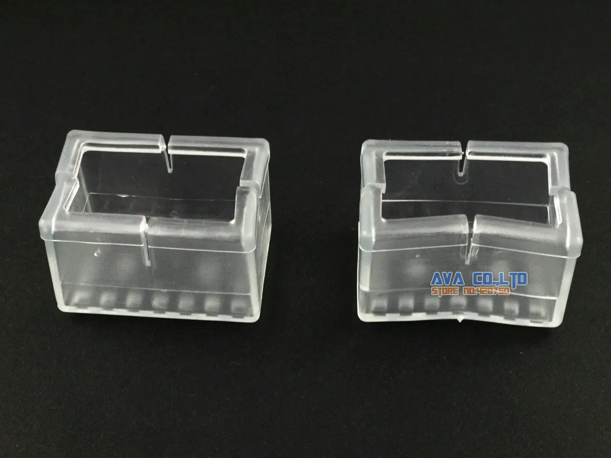 12 Pcs 40*23mm Chair Table Leg Cap Rubber Feet Protector Pad Cover Rectangle