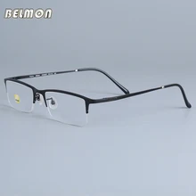 Belmon оправа для очков Для мужчин компьютерная оптическая Титан рецепт на очки для зрения для мужчин прозрачные линзы RS270