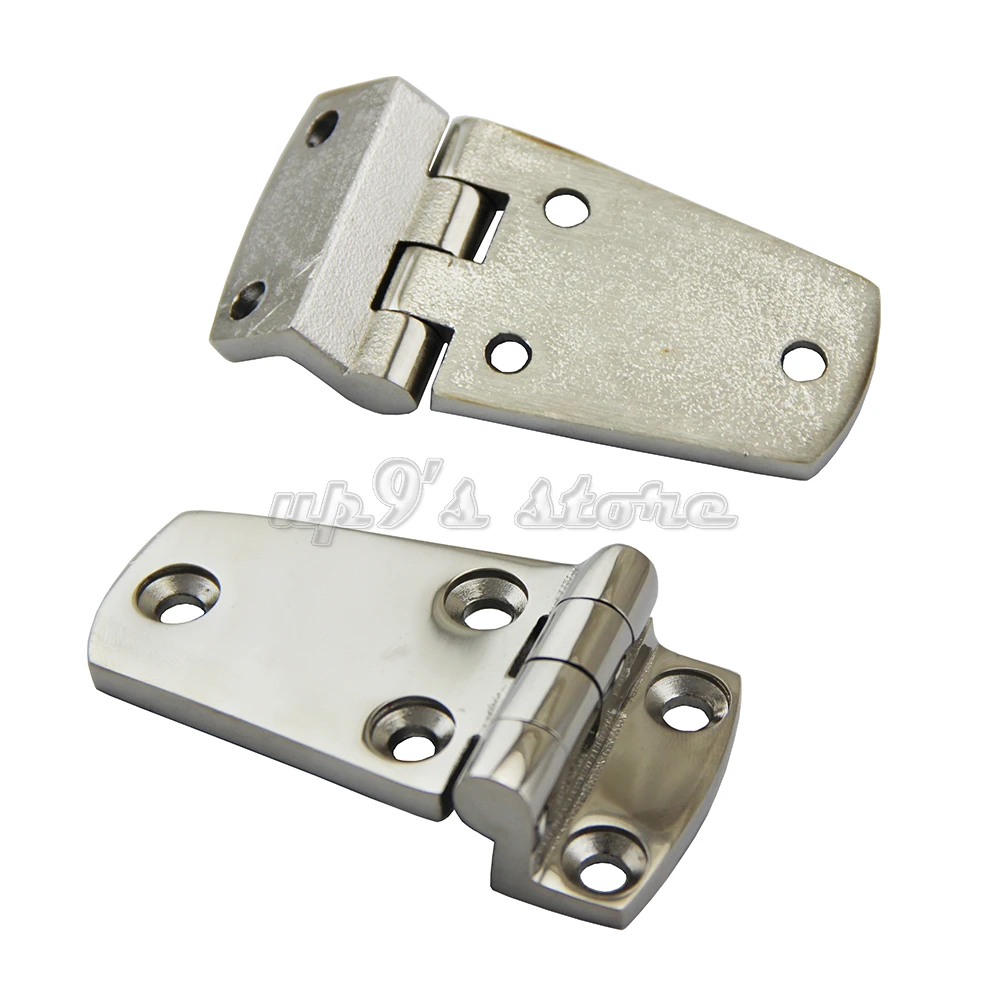 1 Pair 316 Stainless Steel 5 Holes Offset Door Hinges Hinge 66 X37mm