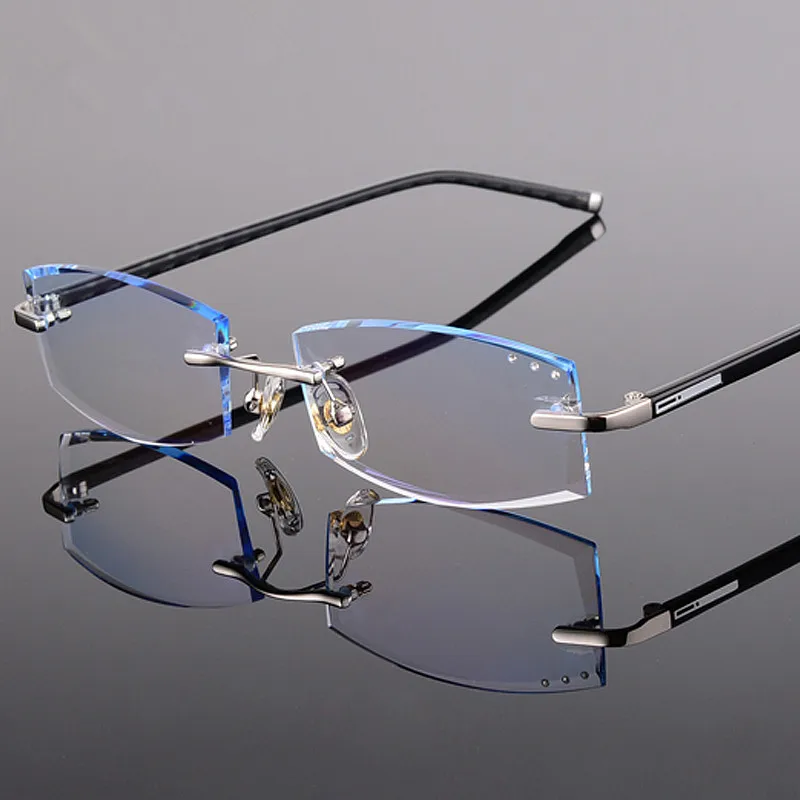 Comfort diamond trimming glasses rimless eyeglasses myopia myopia