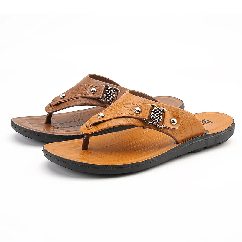 

Summer 2019 flip-flop men's slippers, tidal slippers, leisure personality, anti-slip sandwich beach sandwich men's R813