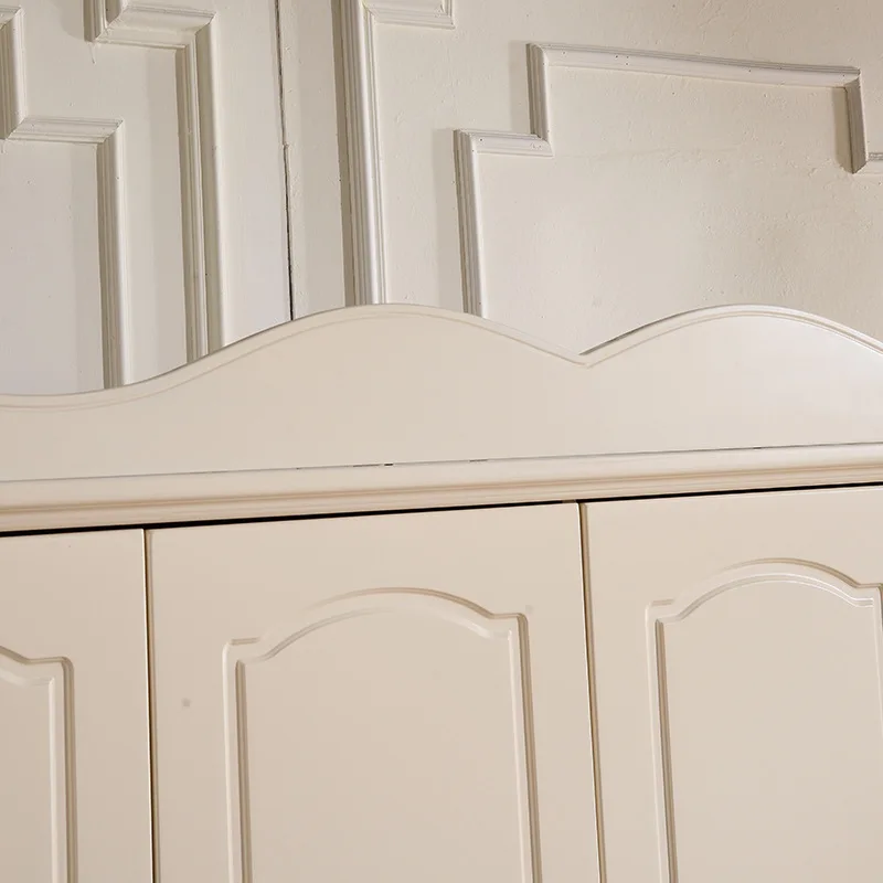 Dynasty Furniture Wood Wardrobe Closet Wardrobe Ivory White French