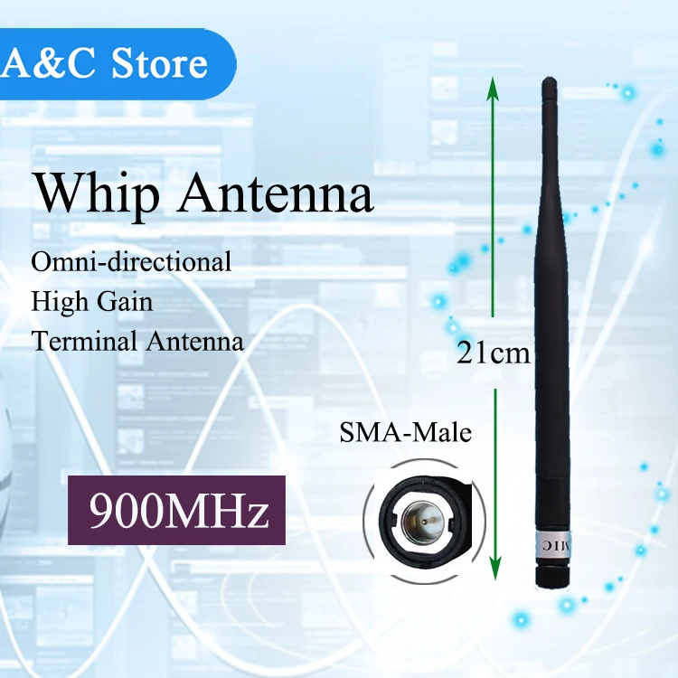 Whip антенна 868 МГц SMA штекер разъем 900 PCB bulliet 915 для ретранслятора сигнала