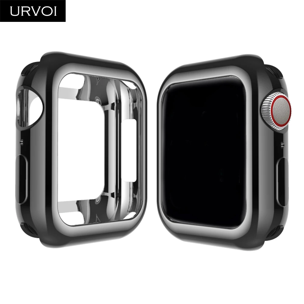 Чехол URVOI для iWatch с гальваническим покрытием Φ series 5 4 3 2 Мягкий бампер тонкая рамка