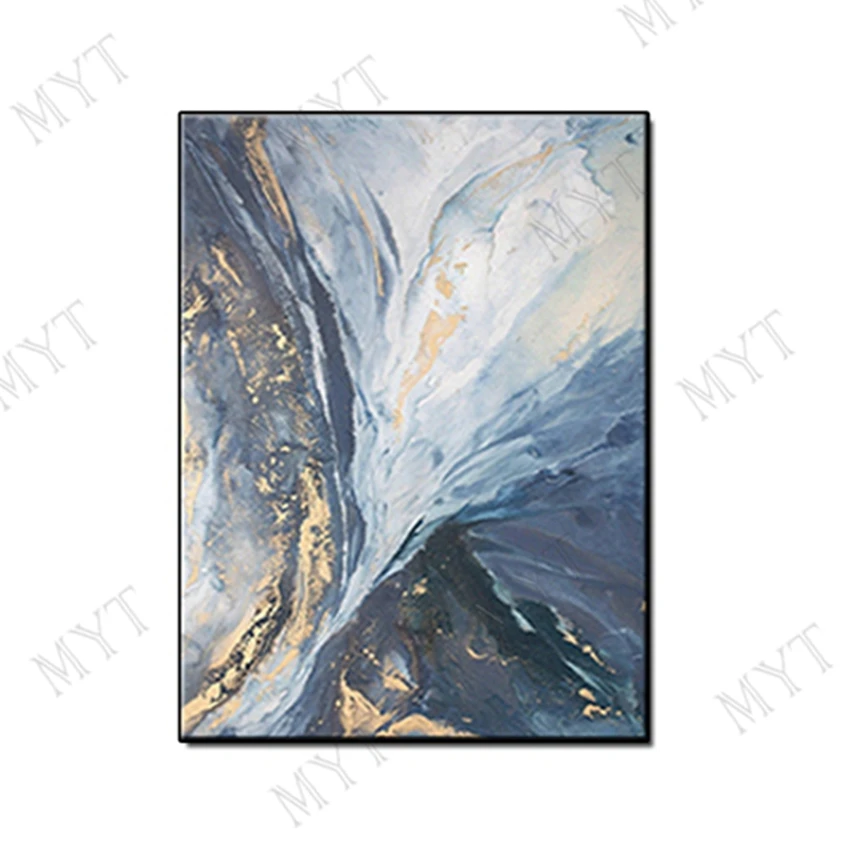 Online Handgemalte Wand kunst Bild Abstrakte blau wolke landschaft ölgemälde handmade für wohnzimmer schlafzimmer home decor kein gestaltet