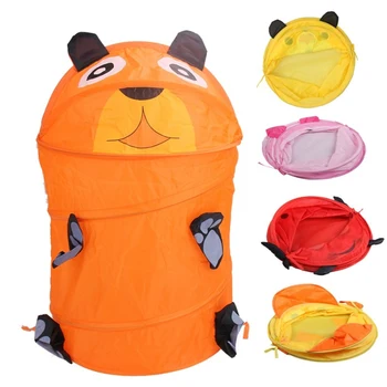 

Cute Cartoon Animal Folding Bucket Laundry Basket Dirty Clothes Container Rangement kids toy organizer basket panier