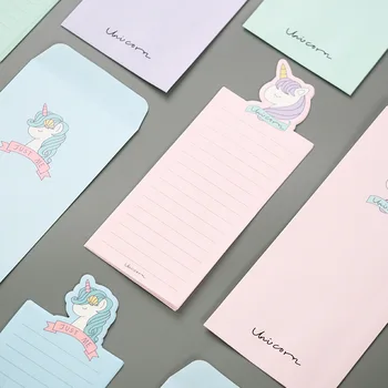 

Unicorn Young Girl Envelope Letter Paper Message Card Letter Stationary Storage Paper Gift